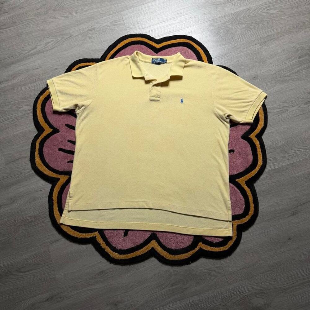 Polo Ralph Lauren Embroidered Terry Cloth Polo Shirt Size XL yellow